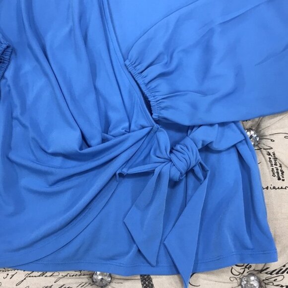 Alfani Faux-Wrap Surplice Top - Picture 3 of 6